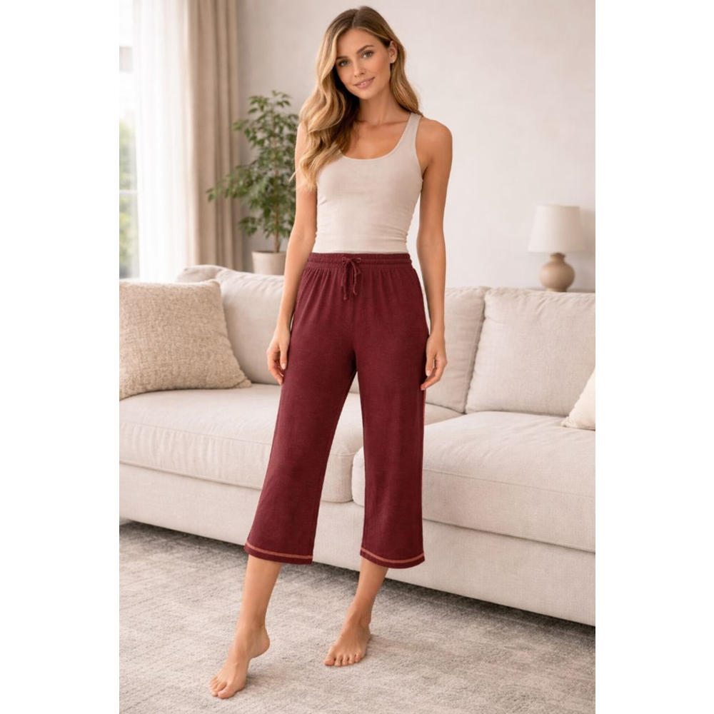 Groceries Apparel Pants XS Brown Organic Tencel Lounge Wide Leg NWT